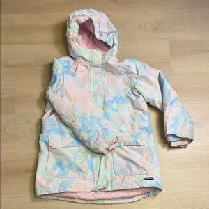 Lands' End Pastel Tie-Dye Girl’s 10/12 Fall Winter Jacket
